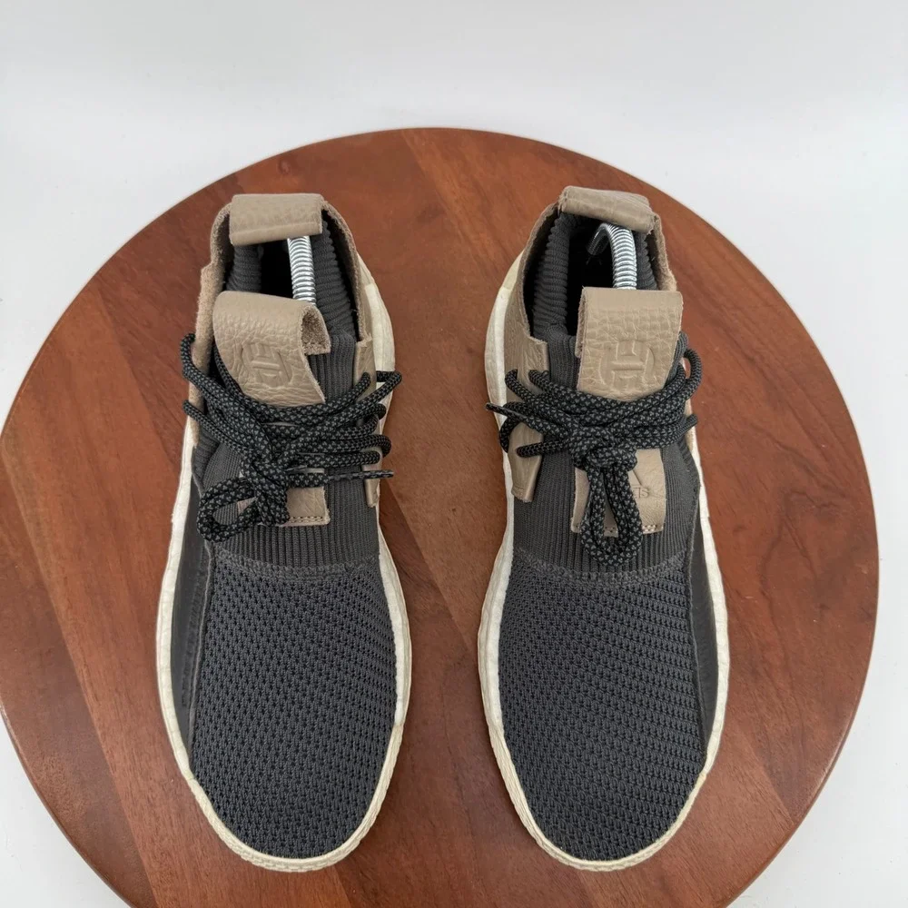 Adidas Harden Vol. 2 LS Grey/Black/Tan/White  B28170 Knit Leather Men's Size‎ 9